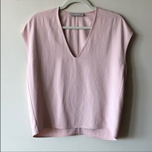 Everlane Pink Deep V-Neck Top